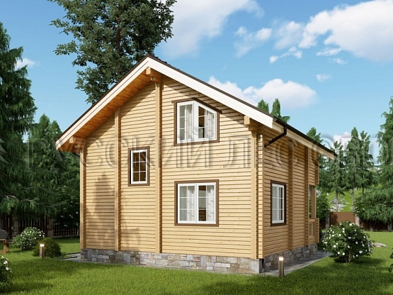 Дом из бруса проект АМЕРТИН 111,3м2 7,8х8,0