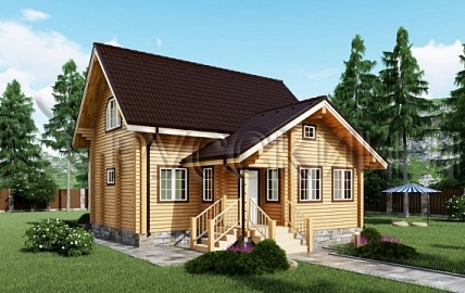 Дом из бруса 10,00 х 8,50, проект - ФЬОРОВАНТИ
