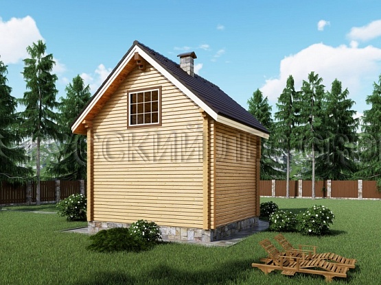 Дом из бруса проект БОГАРД 60,8м2 5,50х6,50