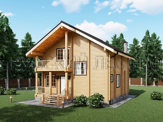 Дом из бруса проект СКАПОЛИТ 123,0м2 8,2х8,2