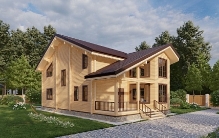 Дом из бруса 17,35 х 9,1, проект - КЛЕНЦЕ