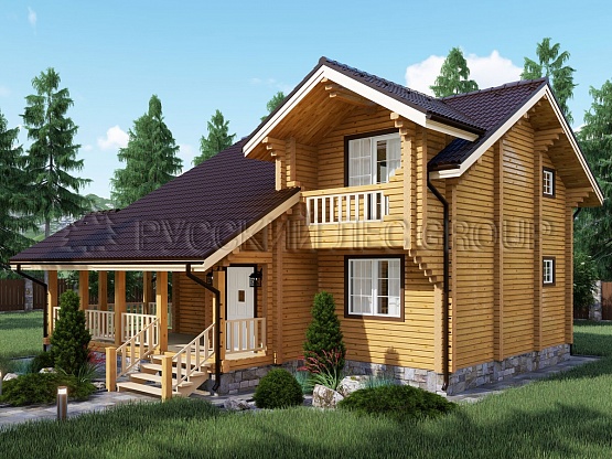 Дом из бруса проект ДАНИЭЛЬ 140,0м2 11,0х11,5