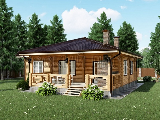 Дом из бруса проект РЕНЦО 106,5м2 7,5х11,5