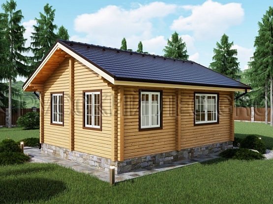 Дом из бруса проект ГОФФ 52,50м2 6,50х8,50