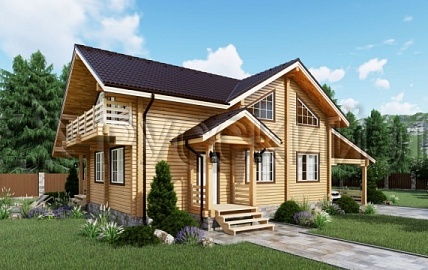 Дом из бруса 9,6 х 11,3, проект - ГАУДИ