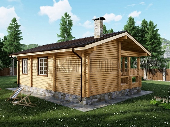 Дом из бруса проект АГАТ 64,2м2 7x10,0