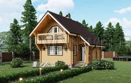 Дом из бруса 6,5 x 7,5, проект - ДОМЕНИКО