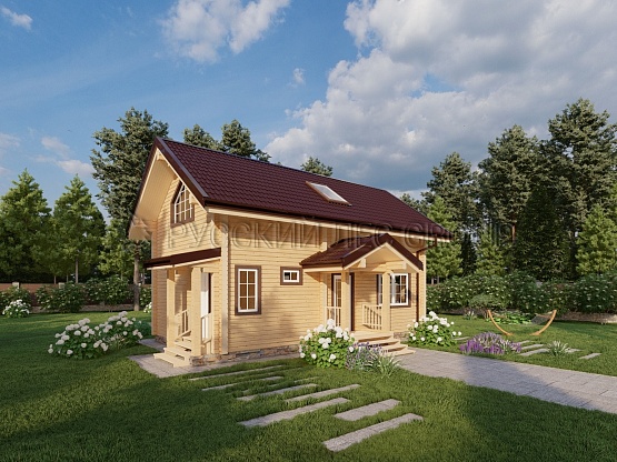 Дом из бруса проект БУЛФИНЧ 95,0м2 9,5х5,5