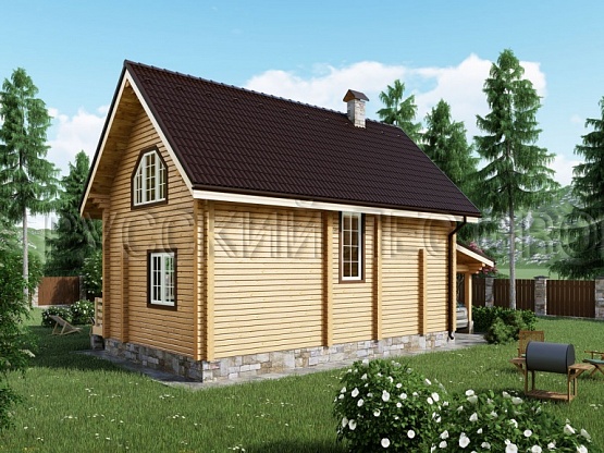 Дом из бруса проект БРАМАНТЕ 101,5м2 5,5x9,5