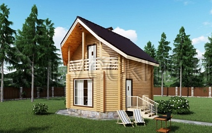 Дом из бруса 5,50 х 6,50, проект - БОГАРД
