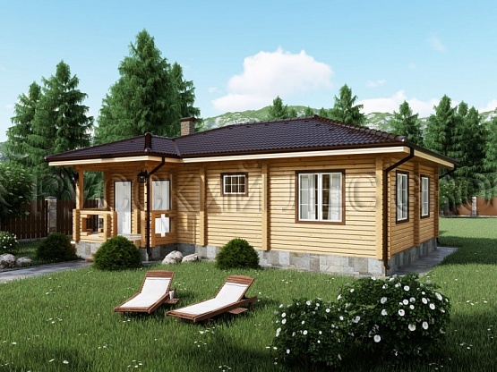 Дом из бруса проект РЕНЦО 106,5м2 7,5х11,5