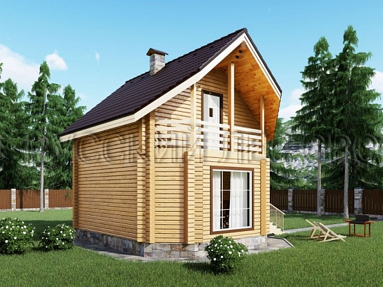 Дом из бруса проект БОГАРД 60,8м2 5,50х6,50