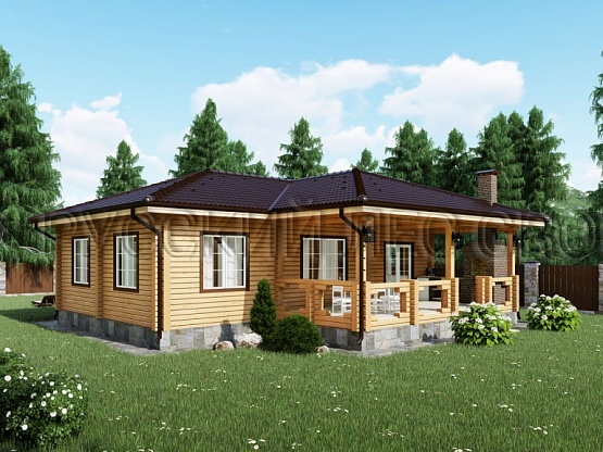 Дом из бруса проект РЕНЦО 106,5м2 7,5х11,5