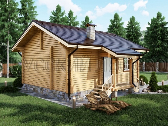 Дом из бруса проект ГОФФ 52,50м2 6,50х8,50