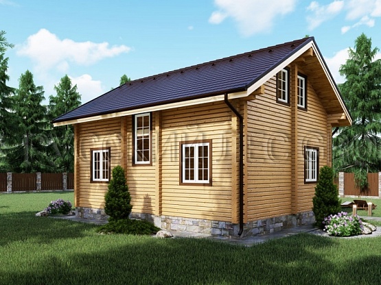 Дом из бруса проект ТОМАН 111,0м2 7,0х8,8