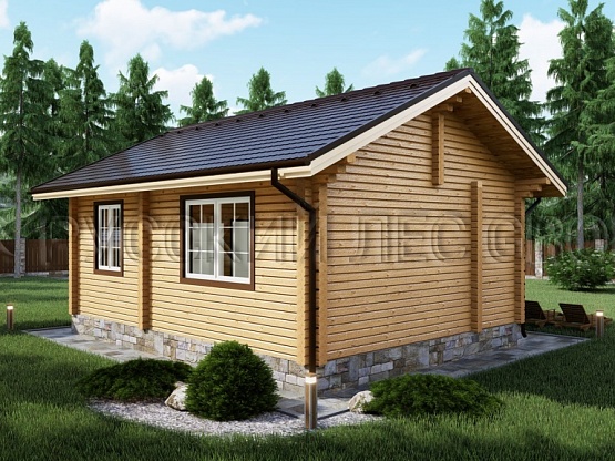Дом из бруса проект ГОФФ 52,50м2 6,50х8,50