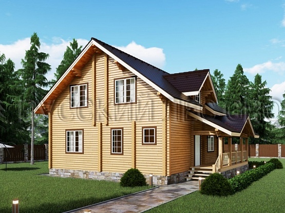 Дом из бруса проект САНСОВИНО 187,2м2 9,0х10,8