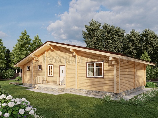 Дом из бруса проект ЛАЙОШ 122,0м2 8,0х15,0