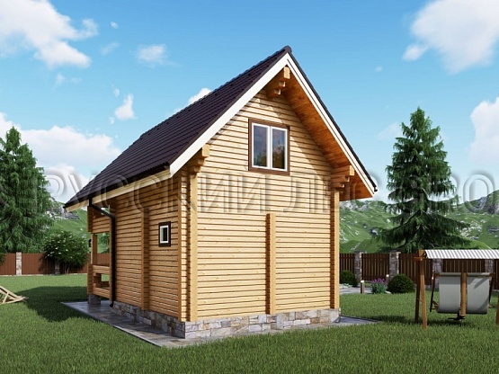 Дом из бруса проект ЛУРАГО 68,7м2 4,6x8,6