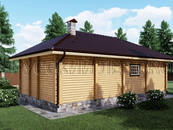 Дом из бруса проект БОВЕ 64,4м2 6,3х11,3