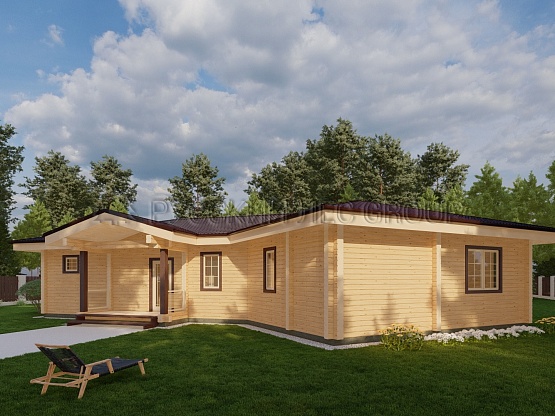 Дом из бруса проект КОЛХАС 182,6м2 15,4х19,0