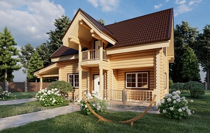 Дом из бревна 5,5 x 9,5, проект - БРАМАНТЕ